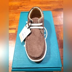 Kids Ariat Hilo Brown Bomber Suede